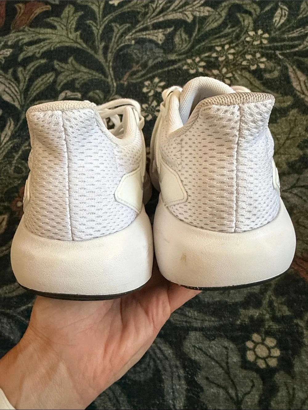adidas Men’s White Athletic Mesh Sneakers